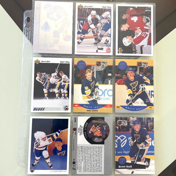 Brett Hull 15 Various NHL Hockey Cards from 1990 to 1995! - Picture 1 of 10